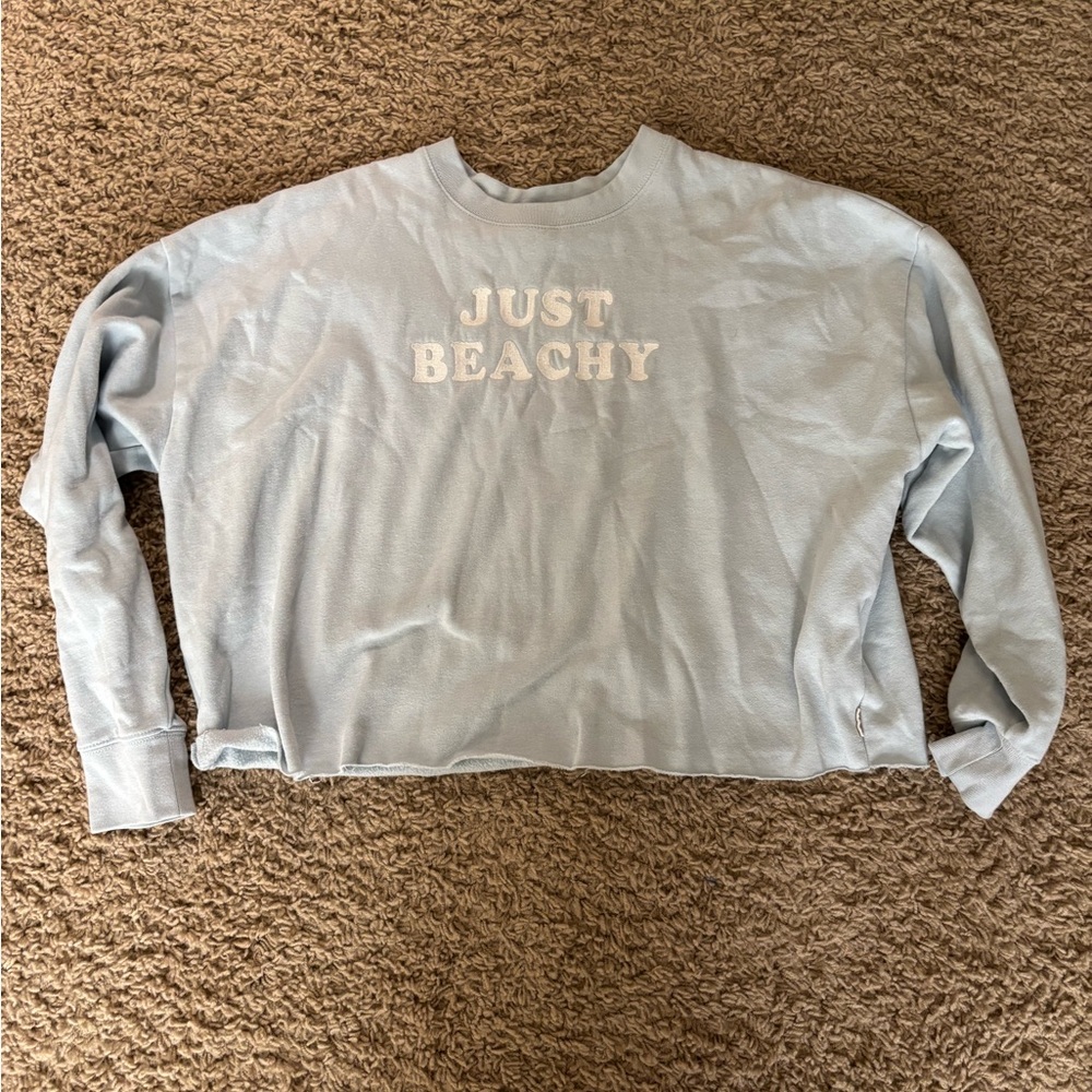 Billabong Light Blue cropped Sweatshirt